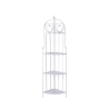 Étagère d'angle pliable en fer 4 niveaux 49x33xh.167cm blanc Alba Offre