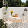 Étagère d'angle pliable en fer 4 niveaux 49x33xh.167cm blanc Alba Vente