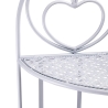 Étagère d'angle pliable en fer 4 niveaux 49x33xh.167cm blanc Alba Catalogue