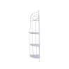 Étagère d'angle pliable en fer 4 niveaux 49x33xh.167cm blanc Alba Remises