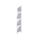 Étagère d'angle pliable en fer 4 niveaux 49x33xh.167cm blanc Alba Réductions