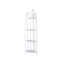 Étagère d'angle pliable en fer 4 niveaux 49x33xh.167cm blanc Alba Promotion