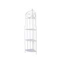 Étagère d'angle pliable en fer 4 niveaux 49x33xh.167cm blanc Alba Promotion