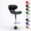 Tabouret de cuisine et bar design moderne pivotant chromé Amarillo Promotion