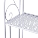 Scaffale 3 ripiani richiudibile in ferro 60,5x28xh.127cm bianco Karnel Choix