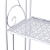 Scaffale 3 ripiani richiudibile in ferro 60,5x28xh.127cm bianco Karnel Choix