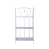 Scaffale 3 ripiani richiudibile in ferro 60,5x28xh.127cm bianco Karnel Réductions