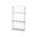 Scaffale 3 ripiani richiudibile in ferro 60,5x28xh.127cm bianco Karnel Promotion