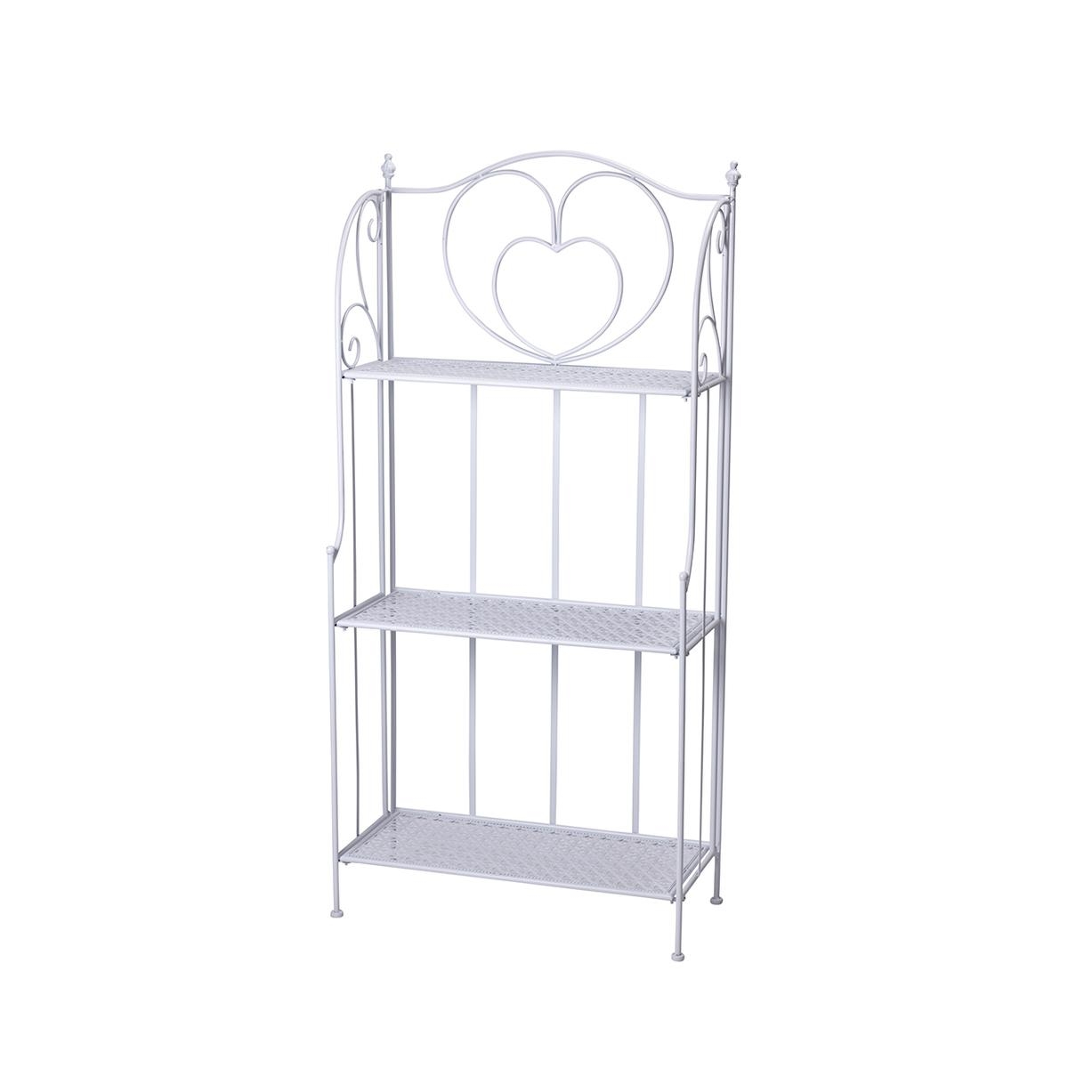 Scaffale 3 ripiani richiudibile in ferro 60,5x28xh.127cm bianco Karnel Promotion Scaffale 3 ripiani richiudibile in ferro 60,5x28xh.127cm bianco Karnel Promotion