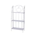 Scaffale 3 ripiani richiudibile in ferro 60,5x28xh.127cm bianco Karnel Promotion