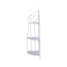Angoliera 3 ripiani richiudibile in ferro 49x33xh.127cm bianco Veska Remises