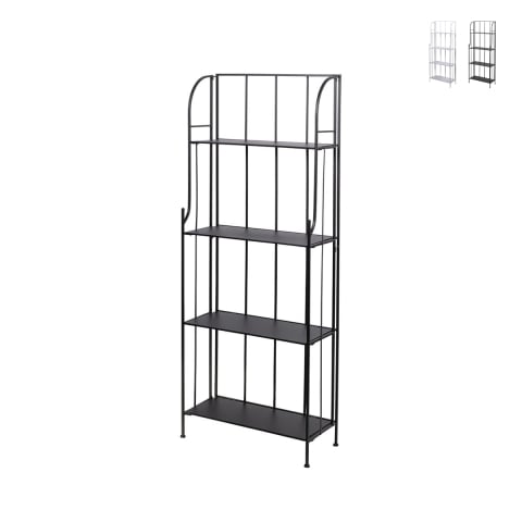 Scaffale da esterno 4 ripiani in ferro battuto richiudibile Durak Promotion