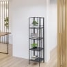Scaffale da esterno slim 4 ripiani in ferro battuto richiudibile Nuvia Vente