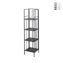 Scaffale da esterno slim 4 ripiani in ferro battuto richiudibile Nuvia Promotion