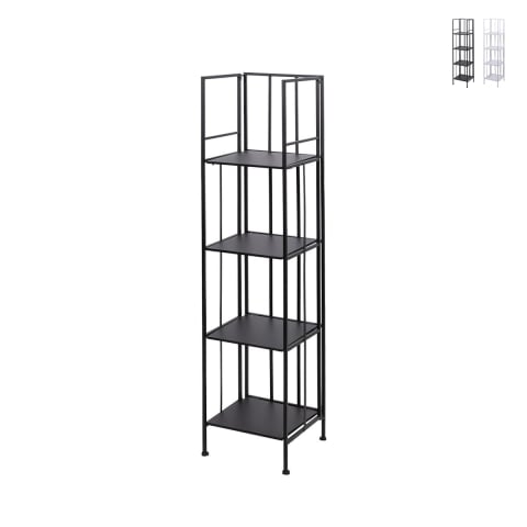 Scaffale da esterno slim 4 ripiani in ferro battuto richiudibile Nuvia Promotion