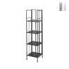 Scaffale da esterno slim 4 ripiani in ferro battuto richiudibile Nuvia Promotion