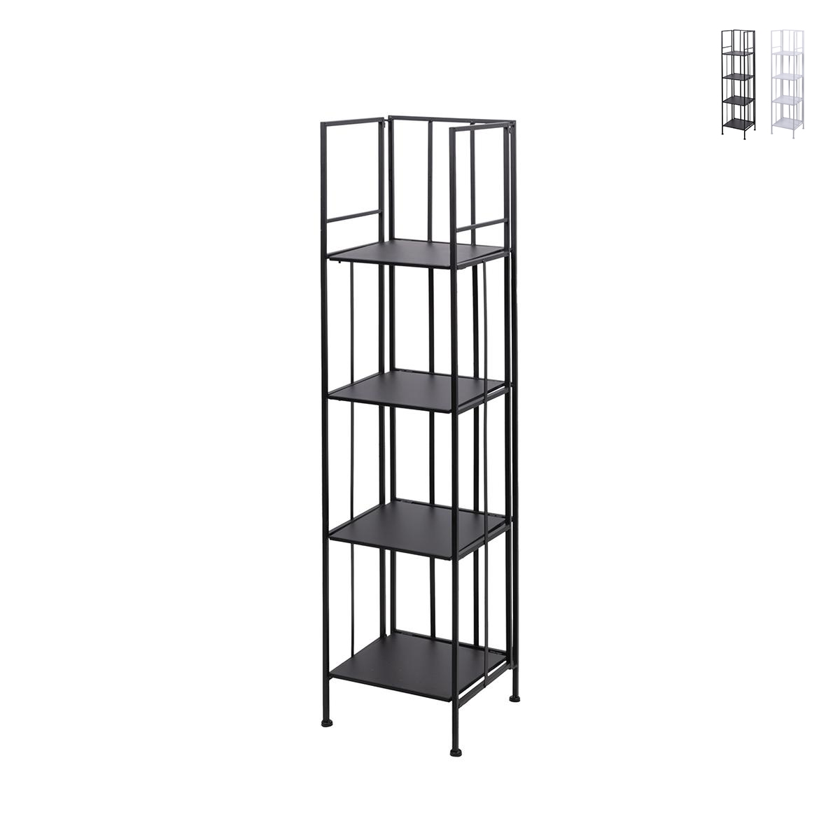 Étagère d'extérieur slim 4 niveaux en fer forgé pliable Nuvia
