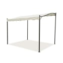 Gazebo a veranda idrorepellente 3x2,5m in ferro ecrù Sarnok Promotion