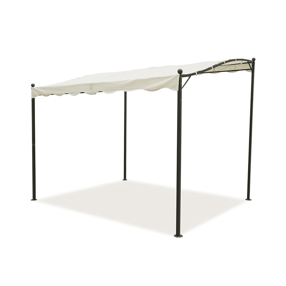 Gazebo a veranda idrorepellente 3x2,5m in ferro ecrù Sarnok Promotion Gazebo a veranda idrorepellente 3x2,5m in ferro ecrù Sarnok Promotion