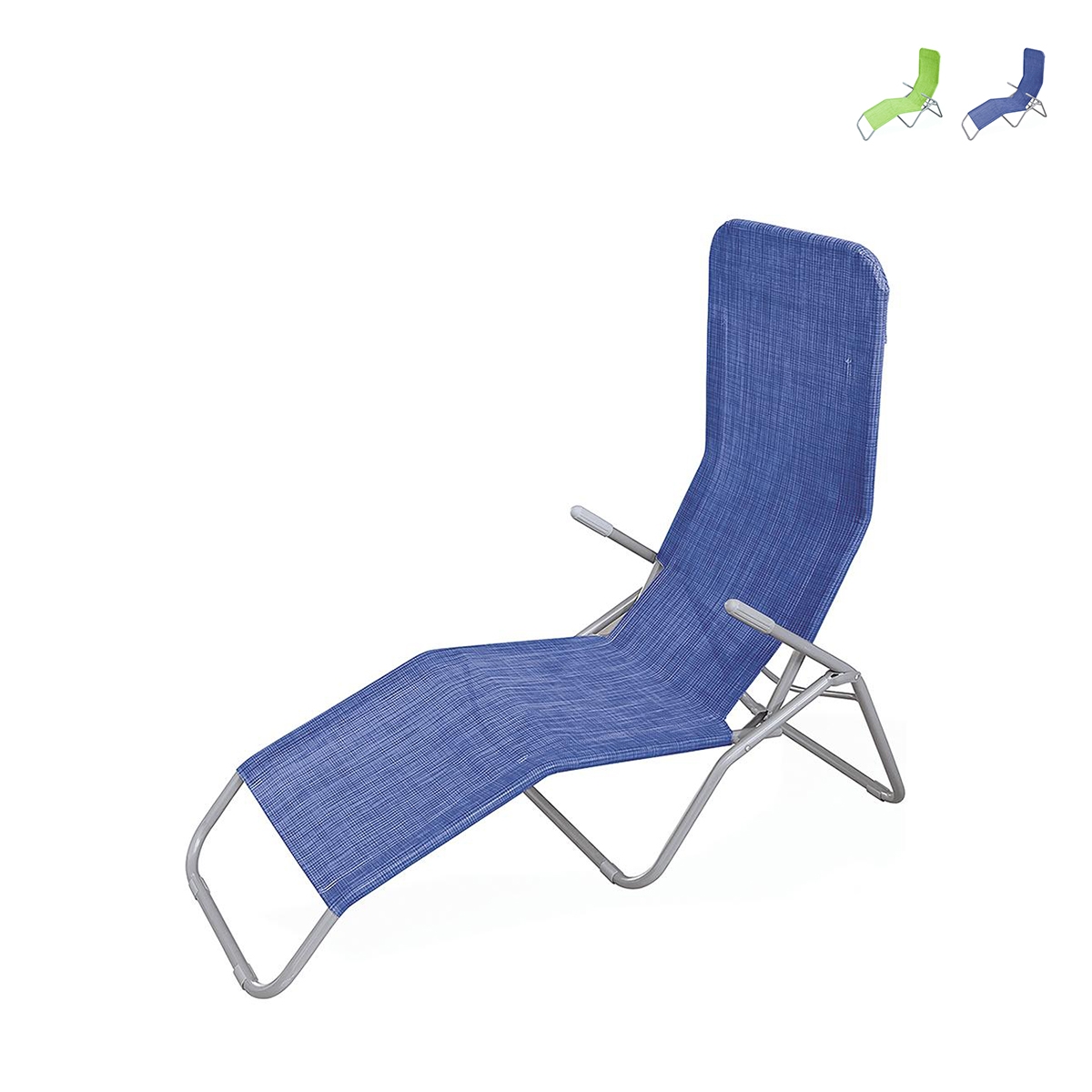 Chaise longue de jardin inclinable pliable basculante Neleko