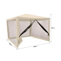 Gazebo idrorepellente con zanzariere 3x3m ferro ecrù Dakar Offre