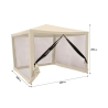 Gazebo idrorepellente con zanzariere 3x3m ferro ecrù Dakar Offre