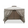 Gazebo idrorepellente 3x3m 4 tende laterali ferro tortora Tangeri Vente