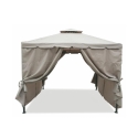 Gazebo idrorepellente 3x3m 4 tende laterali ferro tortora Tangeri Remises