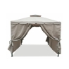 Gazebo idrorepellente 3x3m 4 tende laterali ferro tortora Tangeri Remises