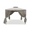 Gazebo idrorepellente 3x3m 4 tende laterali ferro tortora Tangeri Réductions