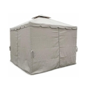Gazebo idrorepellente 3x3m 4 tende laterali ferro tortora Tangeri Catalogue
