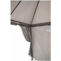 Gazebo idrorepellente 3x3m 4 tende laterali ferro tortora Tangeri Modèle