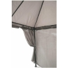 Gazebo idrorepellente 3x3m 4 tende laterali ferro tortora Tangeri Modèle