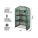 Serre de balcon à 3 étagères avec bâche de protection Tivar Modèle