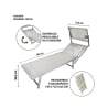 Chaise longue de jardin en aluminium avec pare-soleil Riccione 