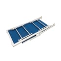 Chaise longue de jardin en aluminium avec pare-soleil Riccione 