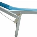 Chaise longue de jardin en aluminium avec pare-soleil Riccione 