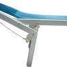 Chaise longue de jardin en aluminium avec pare-soleil Riccione 