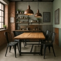 lot de 20 chaises design industriel métal vintage shabby chic style steel old 