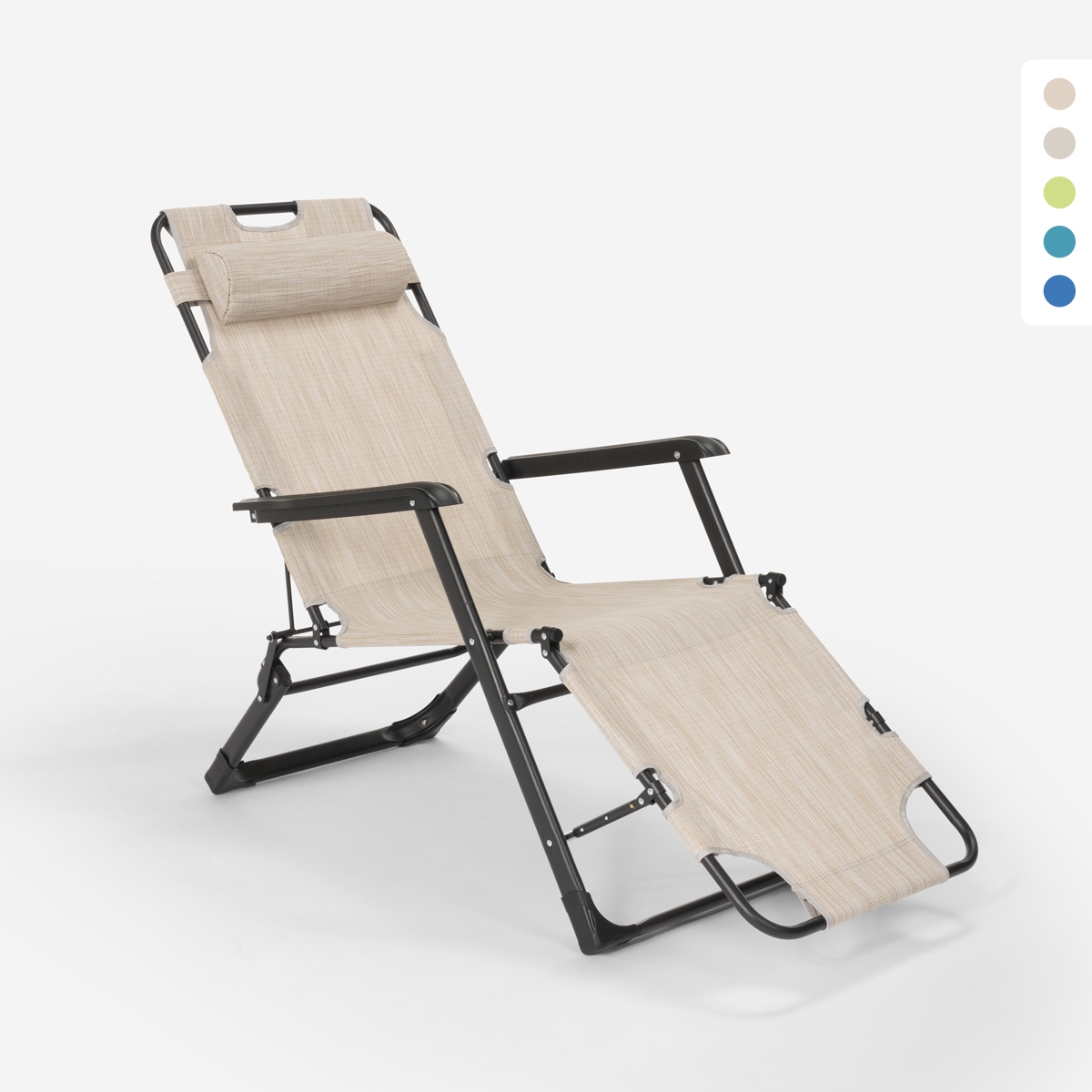 Chaise longue pliante de plage multipositions Emily Lux Zero Gravity 