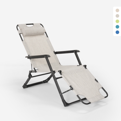 Chaise longue pliante de plage multipositions Emily Lux Zero Gravity Promotion