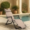 Chaise longue pliante de plage multipositions Emily Lux Zero Gravity Remises