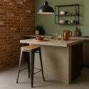 tabouret de bar et cuisine design métal bois style industriel style brush up Remises