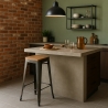 tabouret de bar et cuisine design métal bois style industriel style brush up Remises