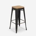 tabouret de bar et cuisine design métal bois style industriel style brush up Dimensions