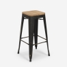 tabouret de bar et cuisine design métal bois style industriel style brush up Dimensions