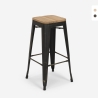 tabouret de bar et cuisine design métal bois style industriel style brush up Promotion