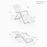 2 chaises longues de plage et jardin pliants multi-positions Emily Lux Zero Gravity 