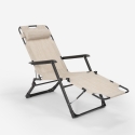 2 chaises longues de plage et jardin pliants multi-positions Emily Lux Zero Gravity 