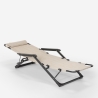 2 chaises longues de plage et jardin pliants multi-positions Emily Lux Zero Gravity 